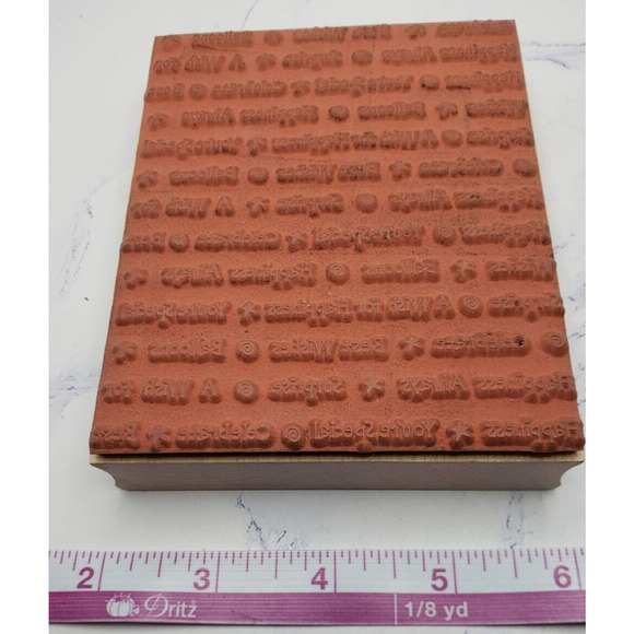 Hero Arts Wordprints Celebrate Large Background Wood Mounted Rubber Stamp - Picture 6 of 7